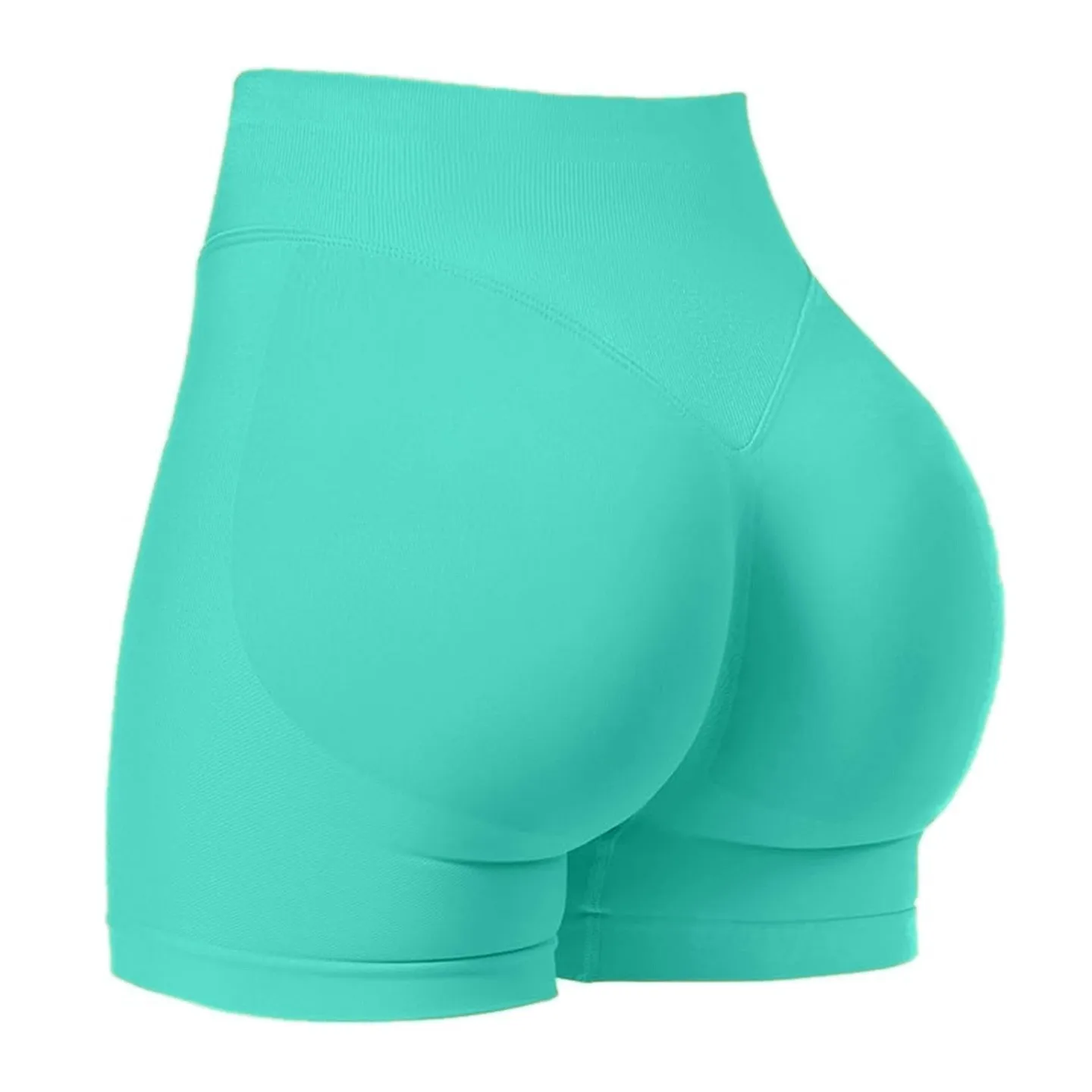 CZGUKE4.5''Shorts Seamless Low Ribbed Waistband Gym Shorts Scrunch Bum Yoga Shorts Booty High Stretch Running Bike Shorts image 3