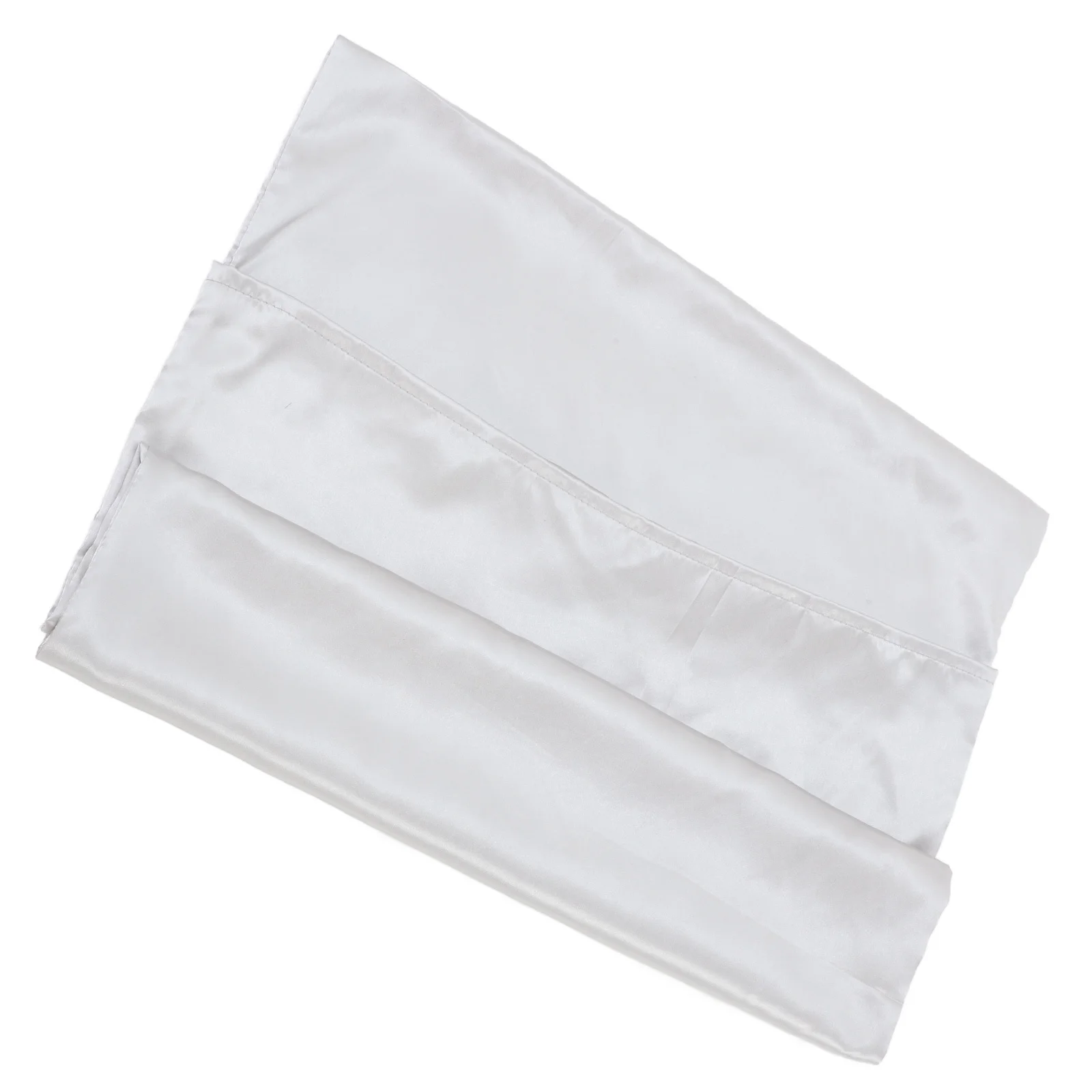 

Cooling Imitation Silk Pillowcase Soft Light Grey Envelope Closure Bed Pillowcases Sleep Wrapper