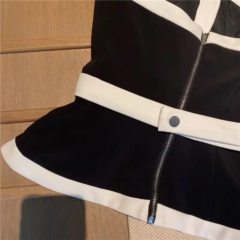 Women Clothing Bow Slim Fit Korean Vest Sexy Backless Irregular Tanks Ropa Mujer Fashion Ruffles Temperament Camis Black