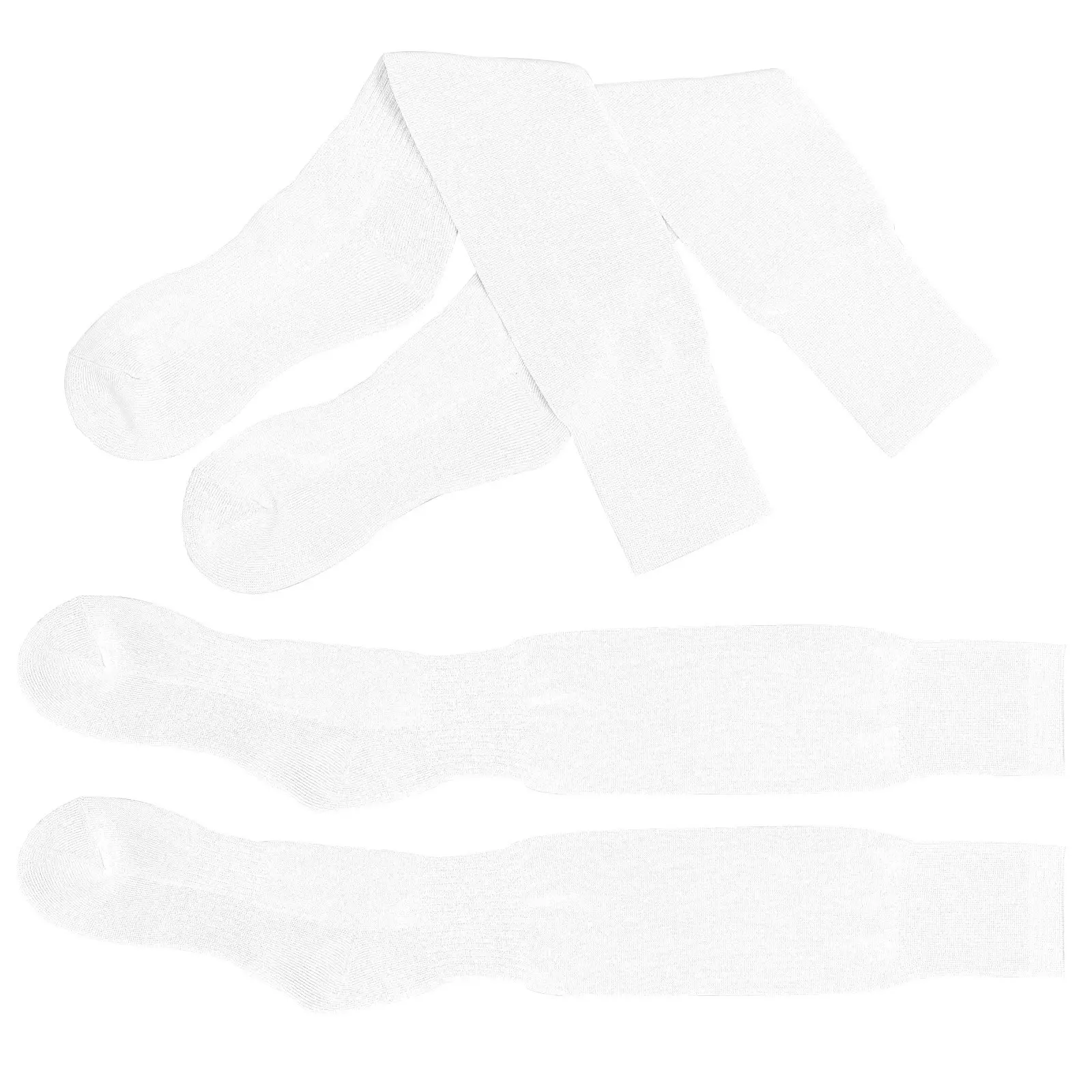 

2Pairs Elastic Sports Stocking for Men Women Polyester Football Socks Comfortable Moisture-Wicking Soccer Stockings for Running
