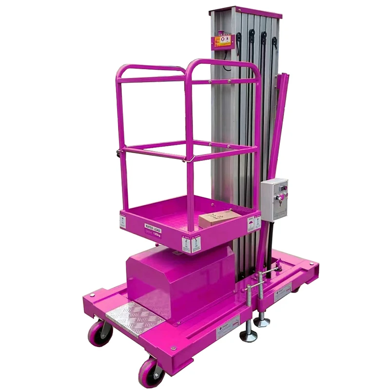 Platform Lift Hydraulic Vertical Mobile Aluminium 650mm*650mm Table Size High-strength Aluminum Alloy as Customized