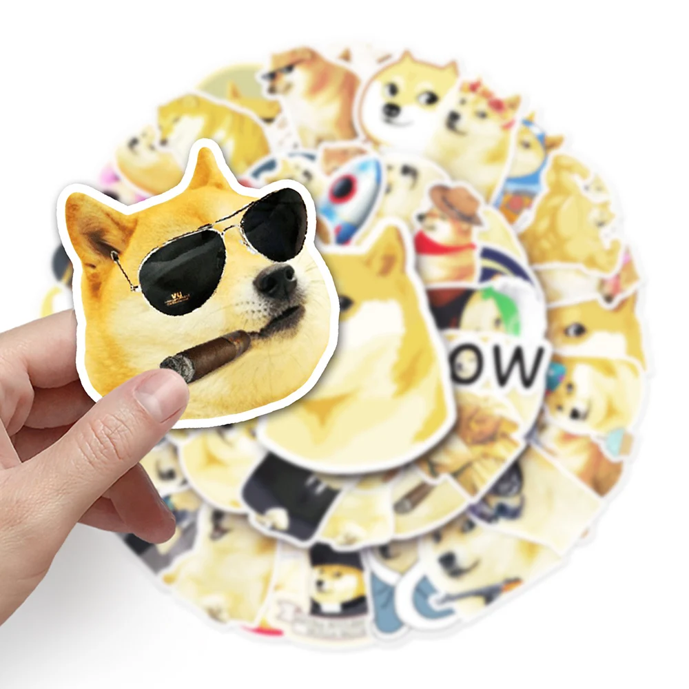 10/30/50 Stück Lustige Hunde-MEME-Graffiti-Aufkleber Niedliche Tier-Sticker DIY Gitarren-Notizbuch Wasserfeste Cartoon-Aufkleber-Set