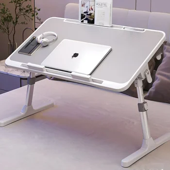 ポータブル直立ベッドデスク、ラップトップデスク、調節可能な脚、怠惰なデスク、出窓デスク、折りたたみテーブル、仕事や読書に適しています。