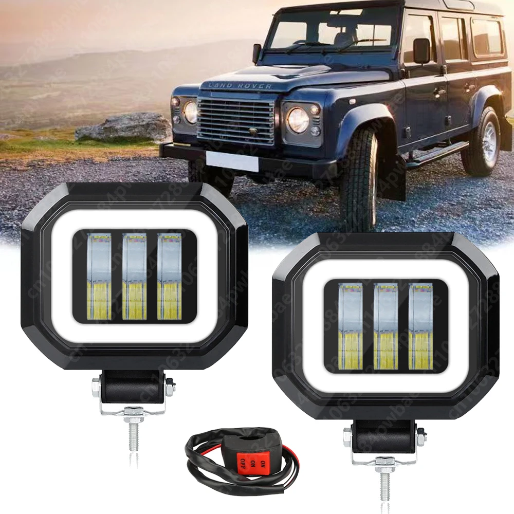 4inch Led Front Spotlight Work Light Bar 12V 24V Projector Fog Lamp Lens Headlight Lighthouse for Scooter Off Road 4X4 SUV UTV