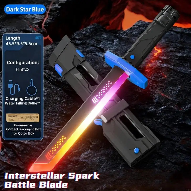 Giocattolo per bambini con spade luce scintillante con effetti LED colorati e caratteristiche nebbia sonora per attività