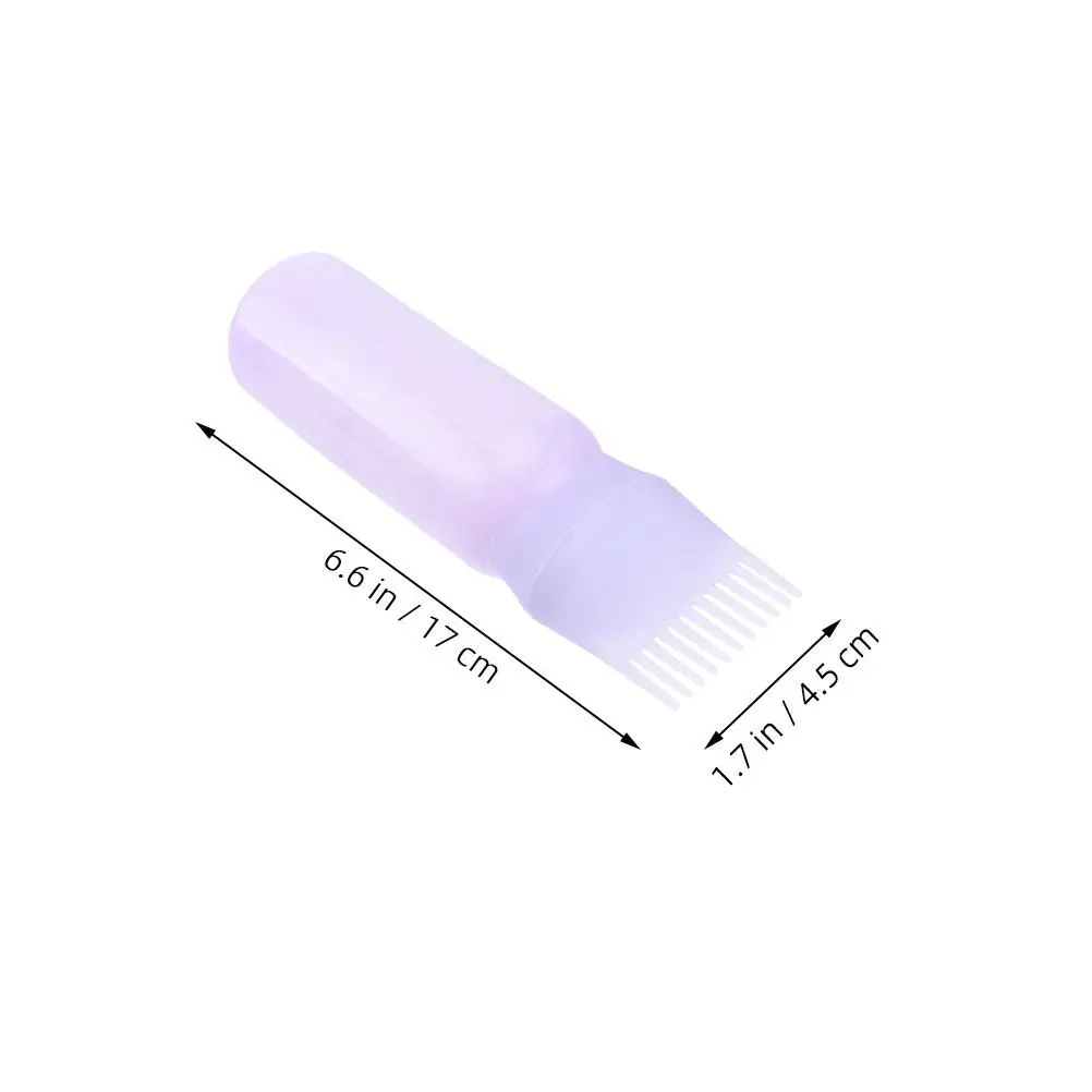 Hair Color Applicator Bottle with Wide Tooth Comb Design for Even Distribution Dye Mixing Dry Shampoo Root Coverage Professional