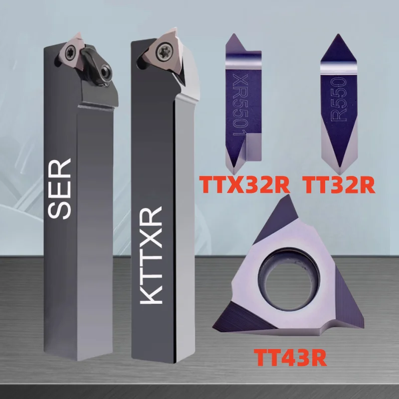 5PCS TTX32R 43R 6001 5501 VN15 Vertical Mounted Thread Inserts CNC Lathe Walking Locomotive Tool KTTXR SER 1616H 2020K holder