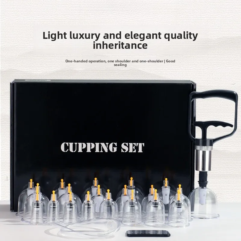

32pcs Cupping Relaxation Kit with Hand Pump and Detailed Cupping Manual for Multiple Sizes of Vacuum Cups - Massage Cupping Kit