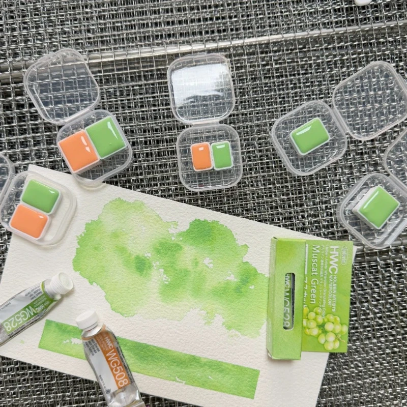 Holbein HWC Fruit Limited Granulating Watercolor W528 Green Grape WG508 Melon Orange 1/2ml Artist Transparent Watercolor Paint