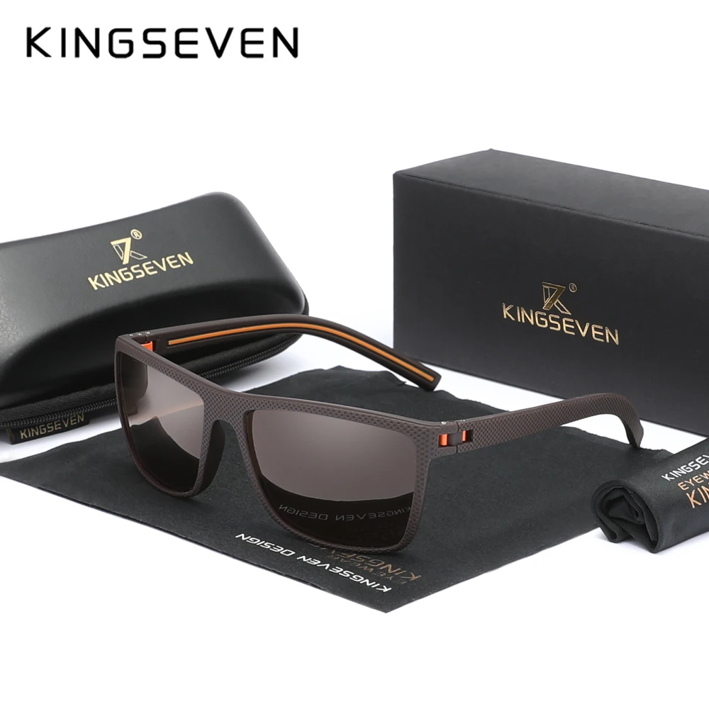 نظارات شمسية رياضية للرجال من KINGSEVE ، إطار كامل TR90 مستقطب مضاد للانزلاق ، نظارات بعدسات مرآة UV400 ، نظارات قيادة مضادة للوهج