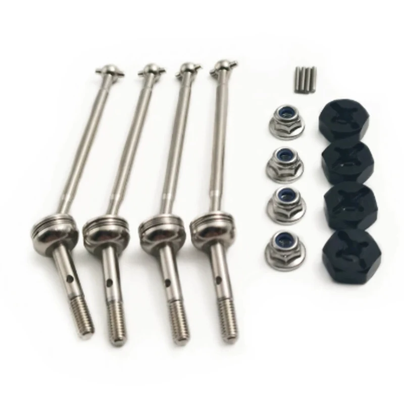 Image of WLtoys Verstärkte CVD-Antriebswelle, Adapter-Sicherungsmuttern-Set aus Aluminiumlegierung für 144001 124017 RC Off-Road-Auto, Upgrade-Teile