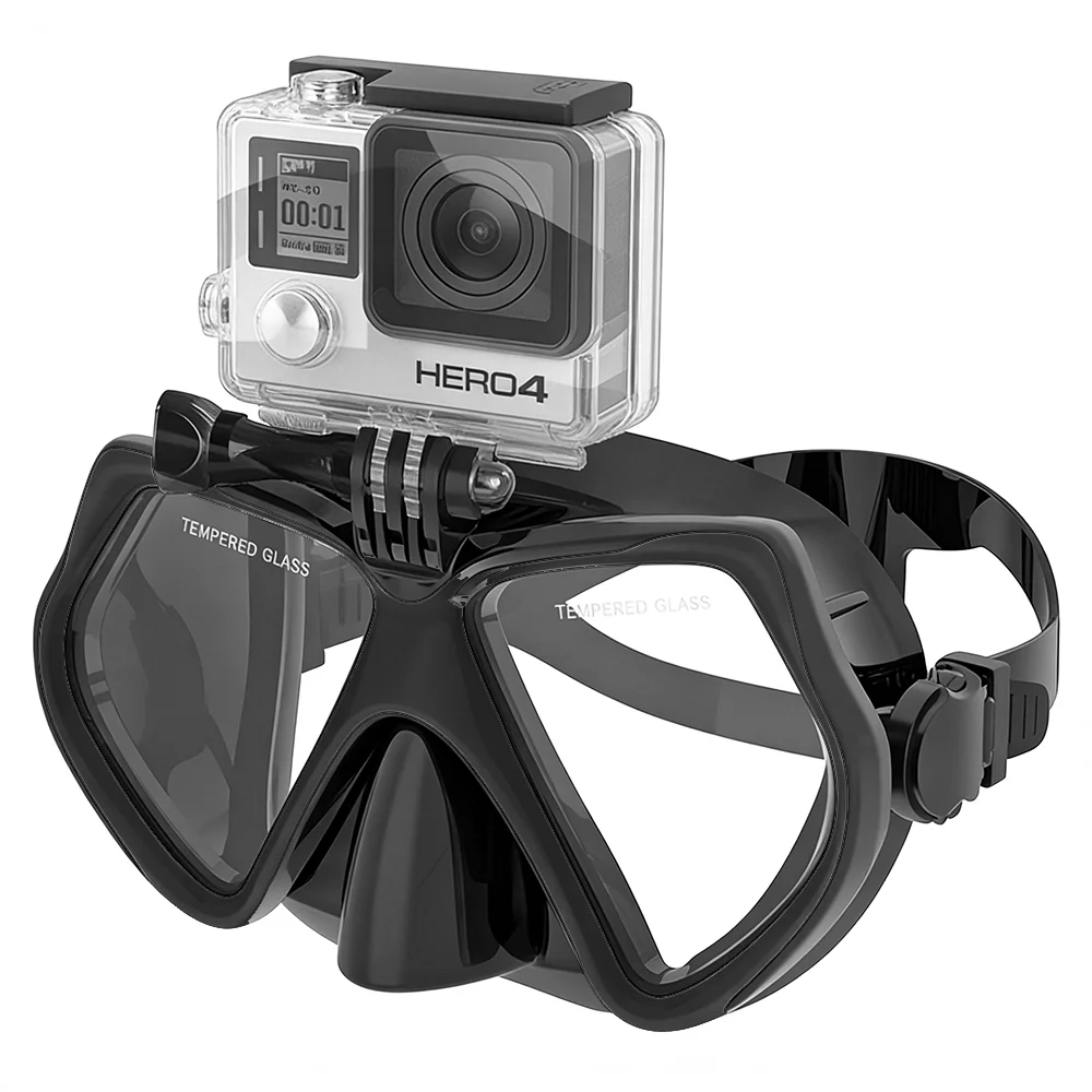 JoyMaySun Professionelle Unterwasserkamera Tauchmasken Schwimmbrille Schnorchel Tauchausrüstung Kamerahalter für Go Pro