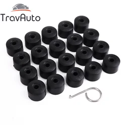 Preto roda porca parafuso tampas, capas para Volkswagen VW Golf, Bora, Passat, 17mm, 20pcs