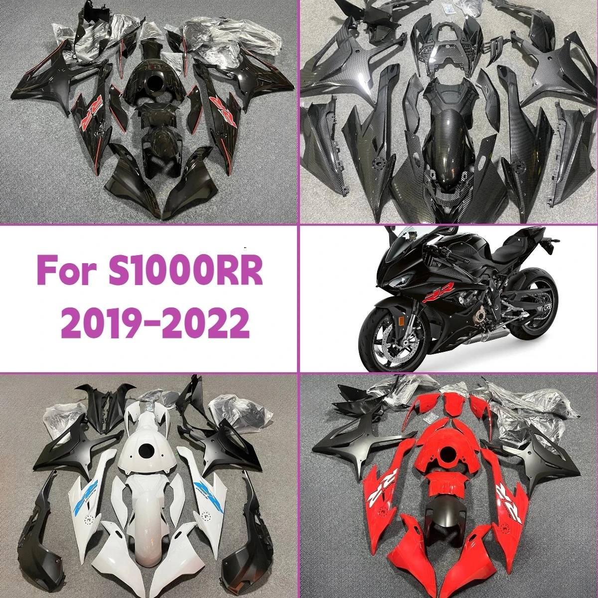 

2019-2022 S1000RR Replacement Full Fairings Bodywork Custom for 19-22 BMW S 1000RR ABS Plastic Fairing Kit