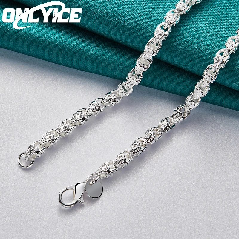 925 Sterling Silver 20/24 Inch 7mm Faucet Chain Necklace for Man Woman Jewelry Fashion Wedding Party Accessories