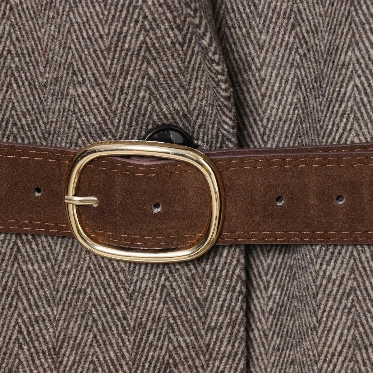 JNLEAOG Women's Cheered Suit Jaet with Belt Fall New Sle Loose Fit Long Sve Businwear Polyester Fabric