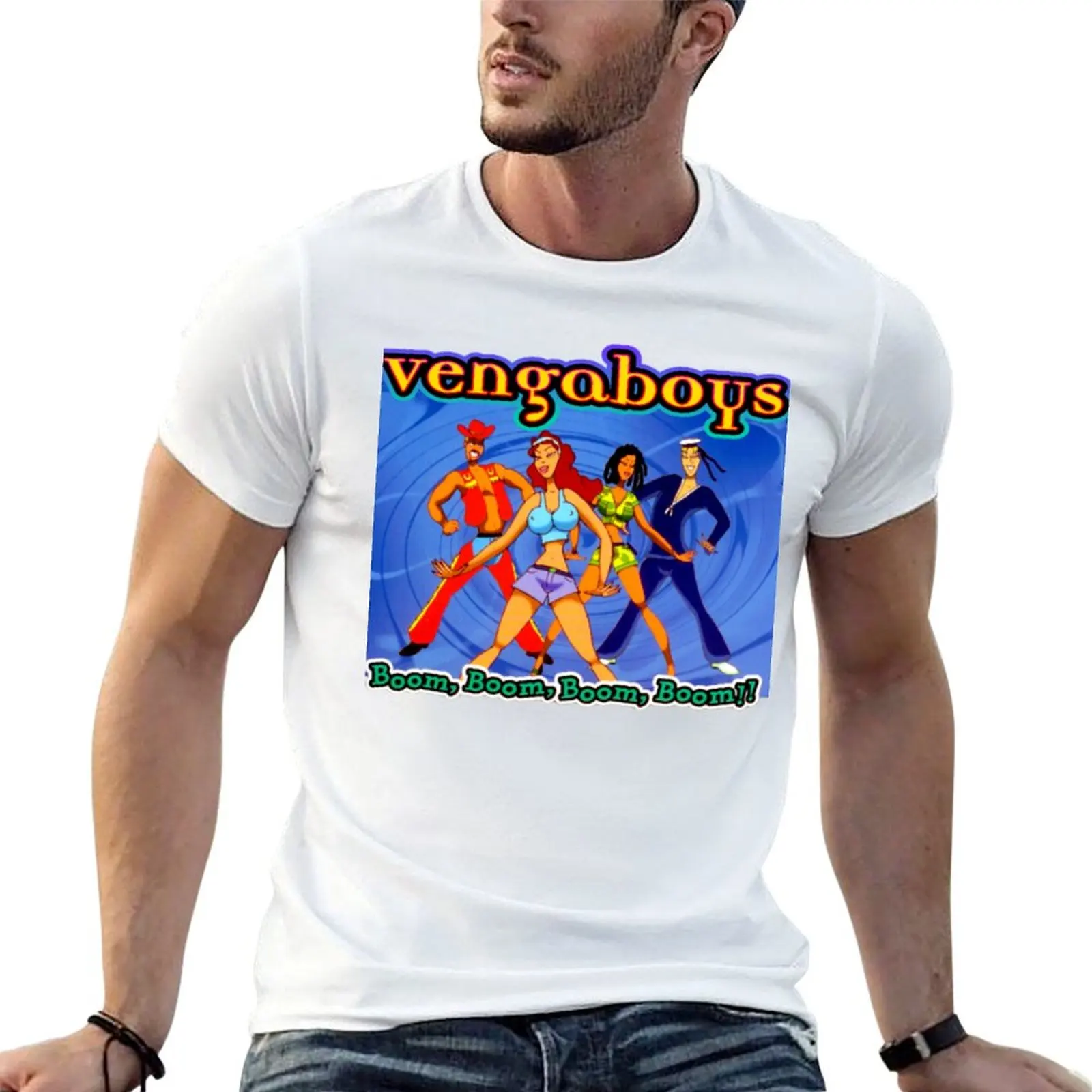 Eurodance Tour Pop Vengaboys Band, camiseta clásica de algodón, camisetas divertidas para hombre, camiseta de algodón