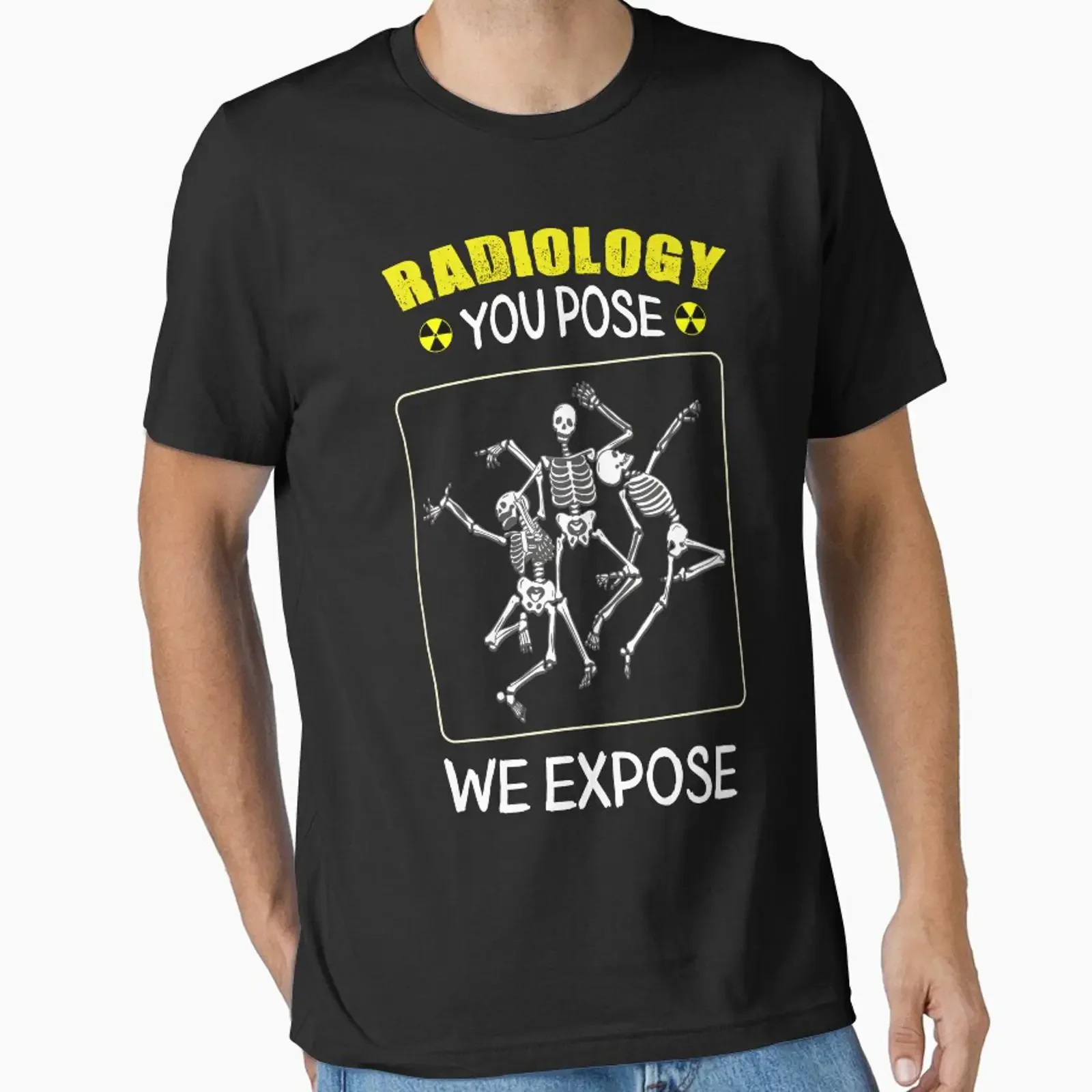 Radiology You Pose We Expose Essential T Shirt vintage Washed Stretched Versatile Top For Everyday Wear Comfortable Stylish