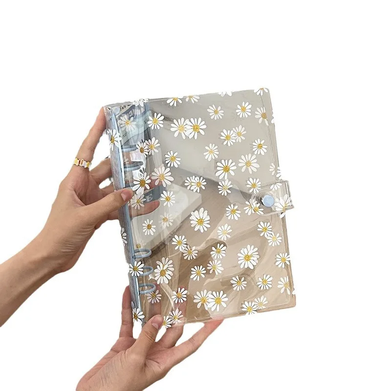 A5 Clip colorata Daisy Glittery Bling Raccoglitore a fogli mobili Copertina per notebook Diario Agenda Planner Copertina in carta Cancelleria