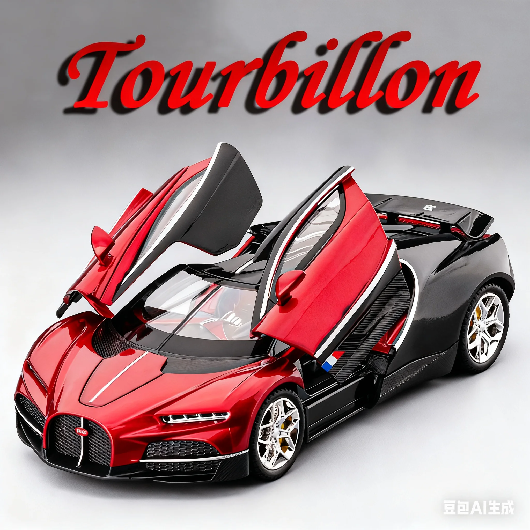 1:24 Tourbillon GTR S15 modèle voiture de sport jouets alliage moulé sous pression son lumière portes ouvert Absorption des chocs ornement Supercar pour les enfants