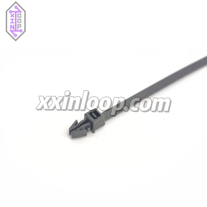 111‐85610 PA66HS Кабельная стяжка с круглым отверстием внутри зубчатая фиксирующая стяжка для наконечника стрелы 158 x 3,6 мм Комплект Ø до 32 мм Отверстие для панели