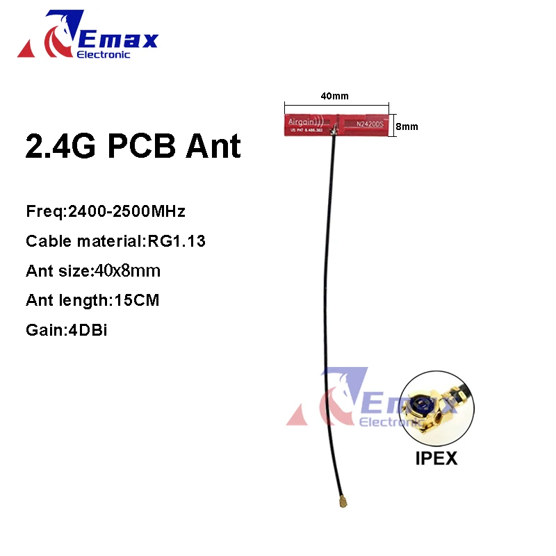 

High gain 4DBi built-in PCB antenna WIFi bluetooth module antenna omnidirecational Airgain antenna IPEX1 interface 15cm length