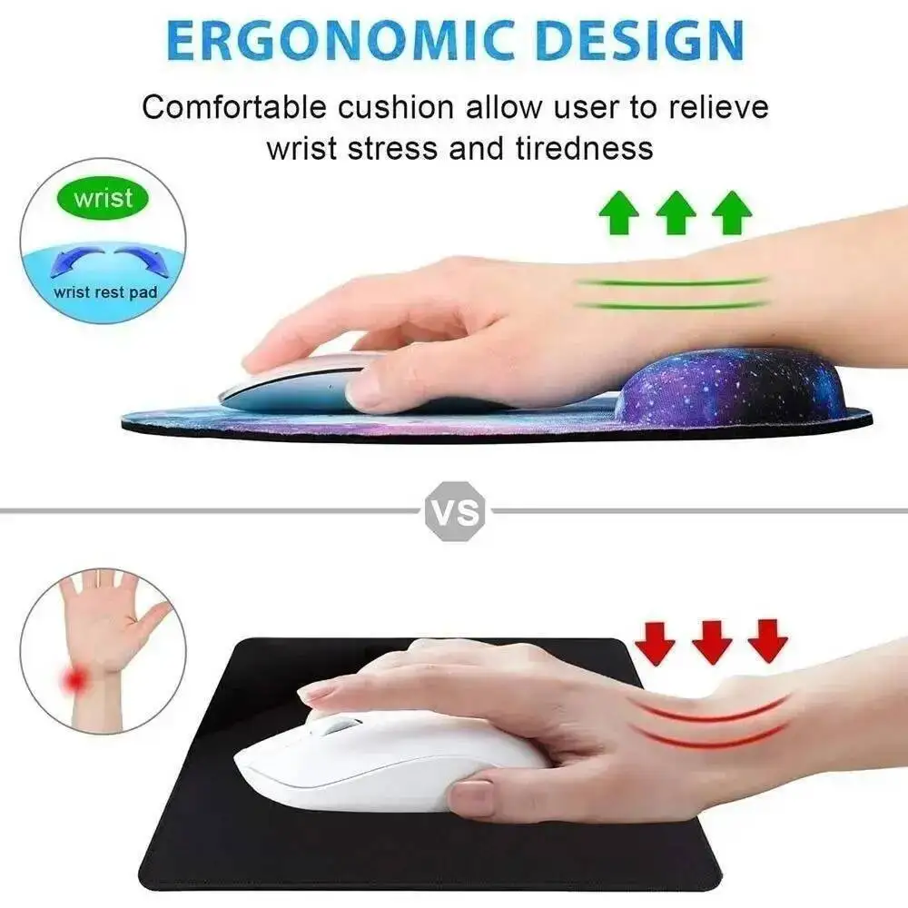 Cartoon Cute Capybara Memory Foam Hand Mouse Pad Support Pillow Thickened Anti Slip Desk Mat Wrist Rest For Gaming Office Laptop