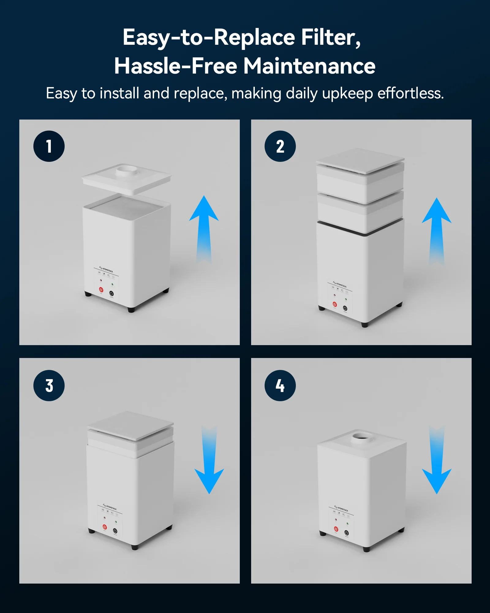 ATOMSTACK D5 Luftreiniger Lasergravierer mit 3-lagigem Rauchabsaugfilter mit Aktivkohle + HEPA-Filter für P1