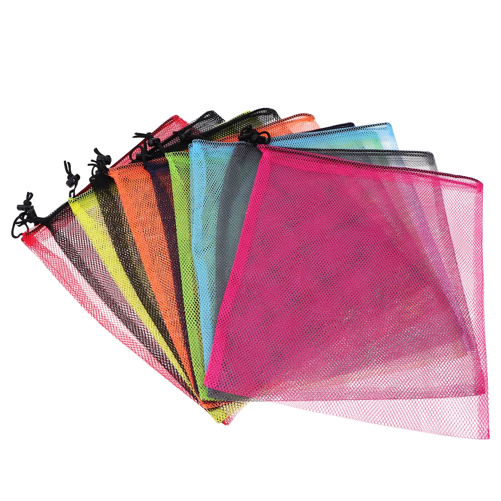 

10Pcs Drawstring Storage Bags Mesh Mesh Bag for Fruit Vegetable Household Kitchen Portable Lightweight Eco Friendly Shopping