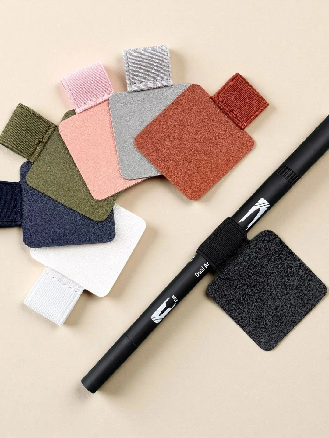 Paquet de 10 porte-boucles de stylo élastiques pour cahiers, journaux, planificateurs, couleurs assorties, fournitures scolaires et de bureau