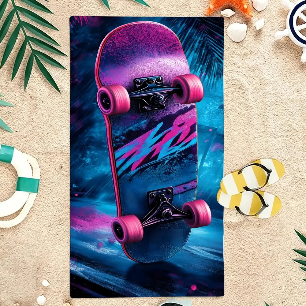 Street Art Graffiti Skateboard Towel Microfiber soft Beach Towel for Travel Fitness Sauna Bathing Camping