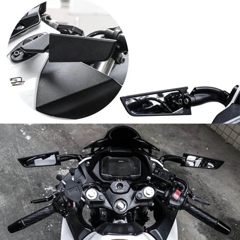 Adjustable Rotating Rearview Mirror for Motorcycle, Modified Wind Wing Mirrors, Honda CBR650, CBR600RR, YAMAHA, Kawasaki, BMW