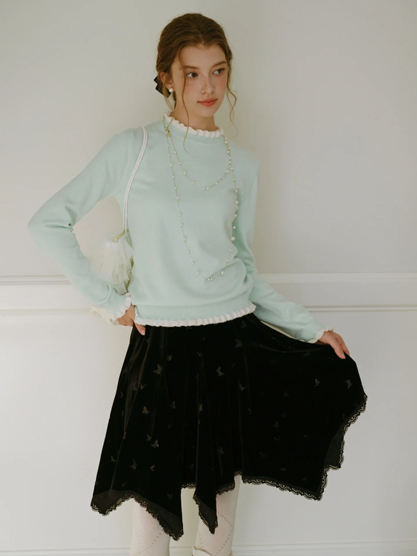 フリーカラーブロロングスベカメレニットウェアソフトで心地よいベースレイヤー韓国風通勤暖かさ保温機能冬...