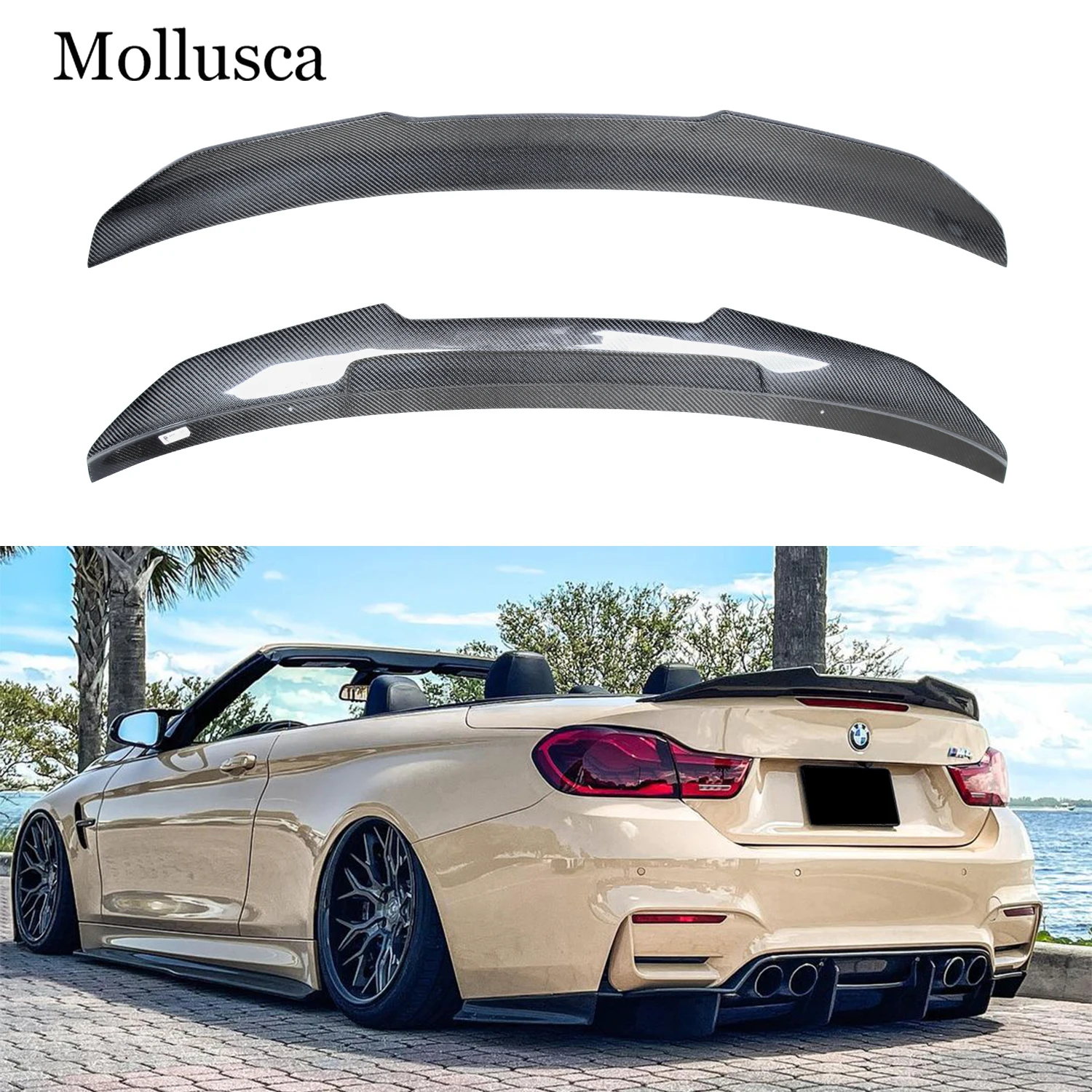 

For BMW 4 Series F33 Convertible&M4 F83 PSM Style Carbon fiber Rear Spoiler Trunk wing 2013-2020