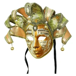Venetian Mask Jester-Mask Wall-Decor Collection Full Face Mask Man Nice Carnival Mardi Gras Masks Masquerade Mask for Halloween