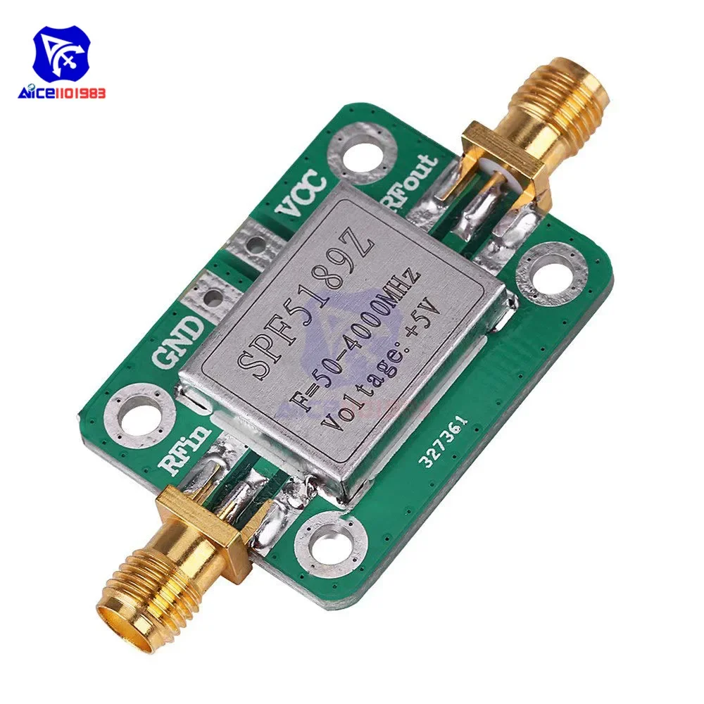 LNA 50-4000MHz RF Low Noise Amplifier Module SPF5189 0.6dB Wide Band Amplifier Board Signal Receiver for FM HF VHF/UHF Ham Radio