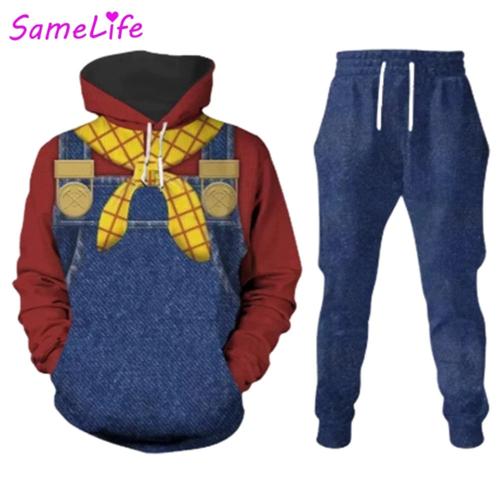 Cartoon Zurg Woody Cosplay Fantasy Hoodie Pants Plush Story Men Costume Disguise Halloween Adult Male Roleplay Party Outfits - view 5