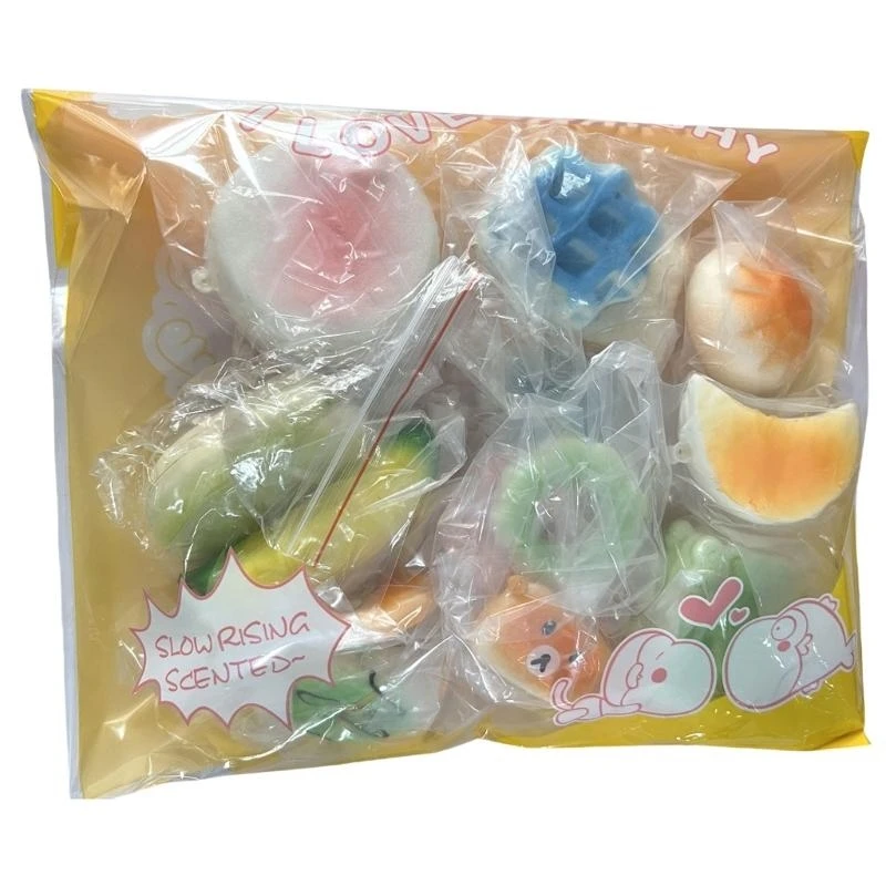 Q0KB Đồ chơi bánh mì co giãn PU mềm