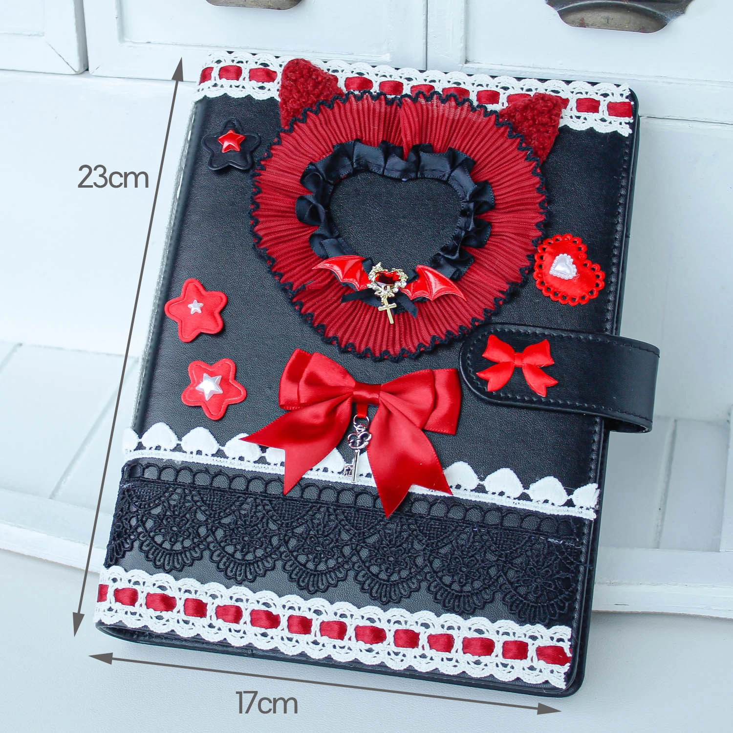 A5 Kpop Photocard Binder Faux PU Leather Black Red Unique Refillable Star Chasing Loose-leaf Idol Booklet  Journal Notebooks