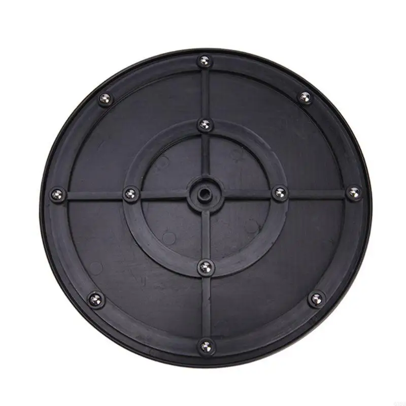 Q39B Round Bonsai 360 Rotating Turntable Practical 8" 20cm Black Plastic Turntable