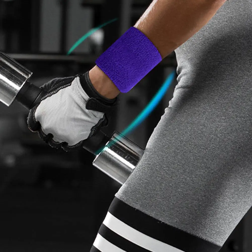 

6Pcs Wrist Sleeves Breathable Sports Wrist Protectors Assorted Colors Lightweight Fitness Wristbands Basketball Badminton