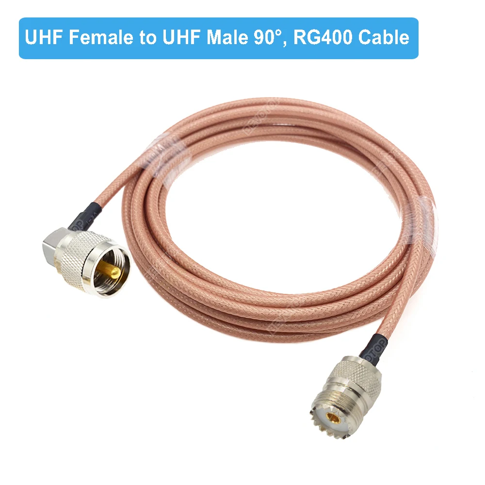 RG400 Double UHF PL259 Male to Male Crimp Connector RF Coax Jumper Cable Pigtail Wire Terminals