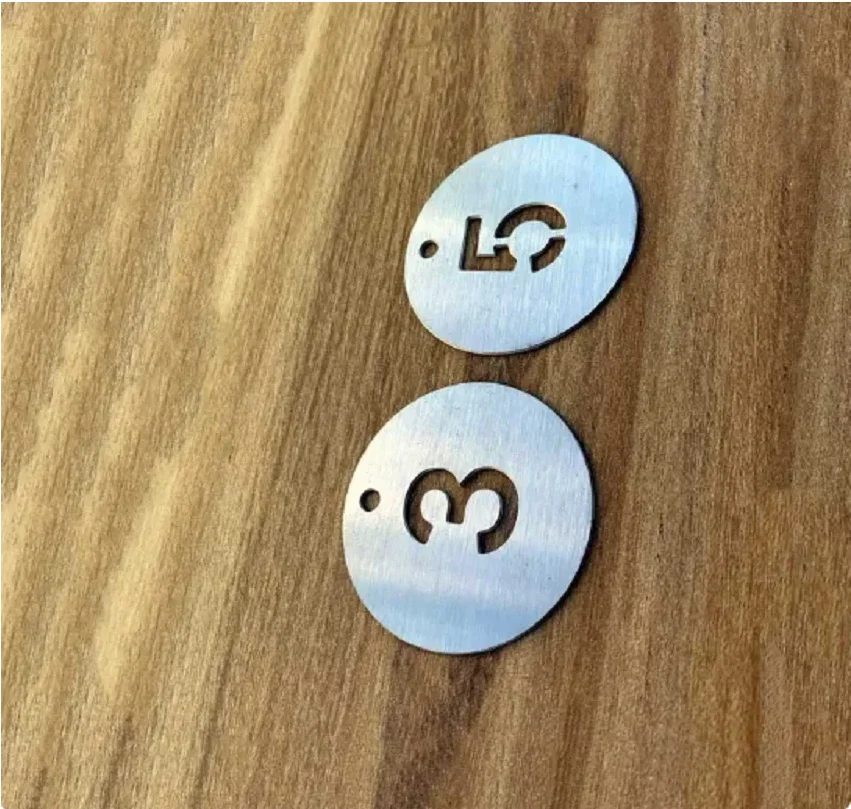 Stainless Steel Number Plate Digital Label Mark Sign Classification Metal Number Marker 1-100 Number Card For Key Item Mark Tags