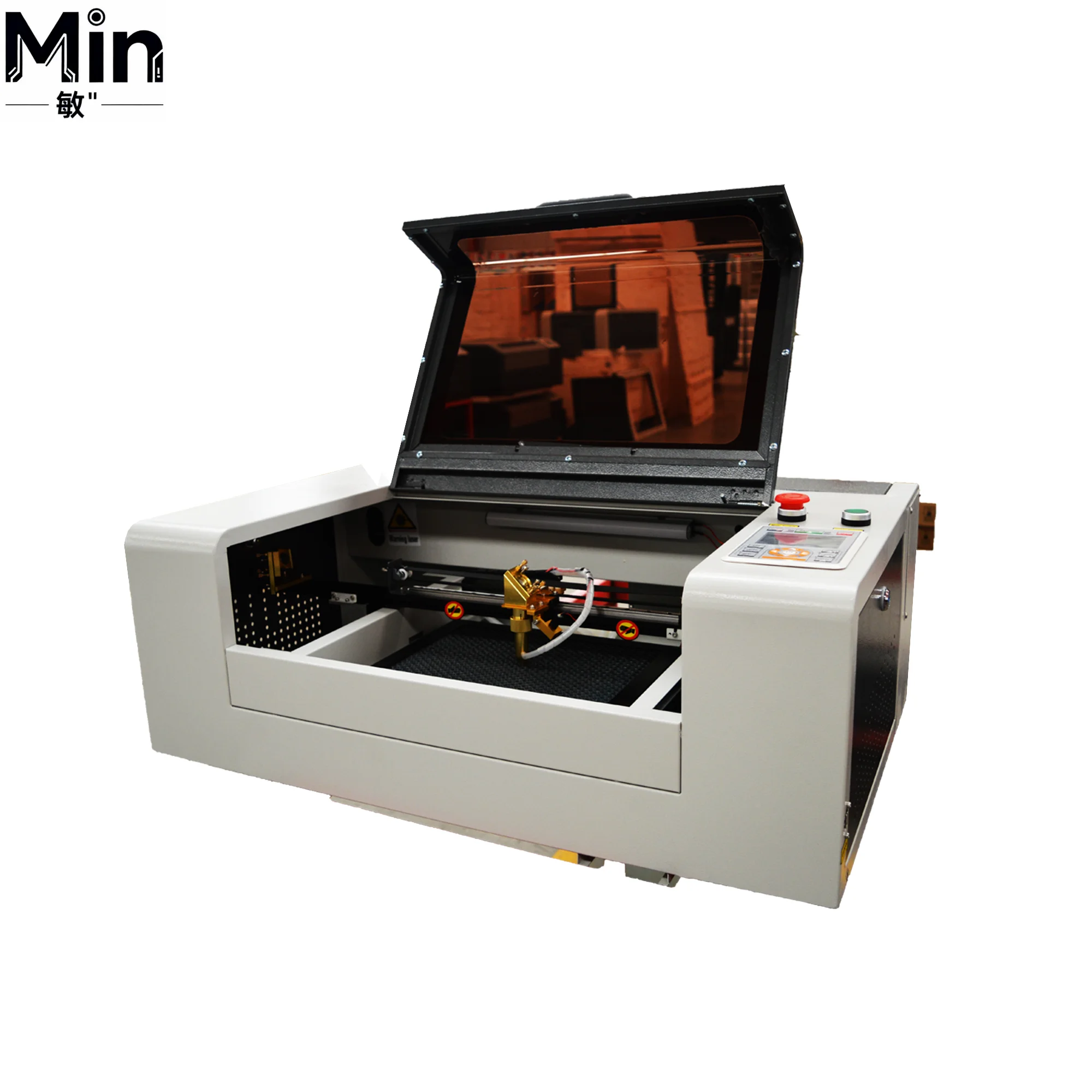 3020 300*200mm 40W 50W Micro CO2 Engraving Machine Rubber Stamp Making 3D Photo Crystal Engraver for Wood Lab