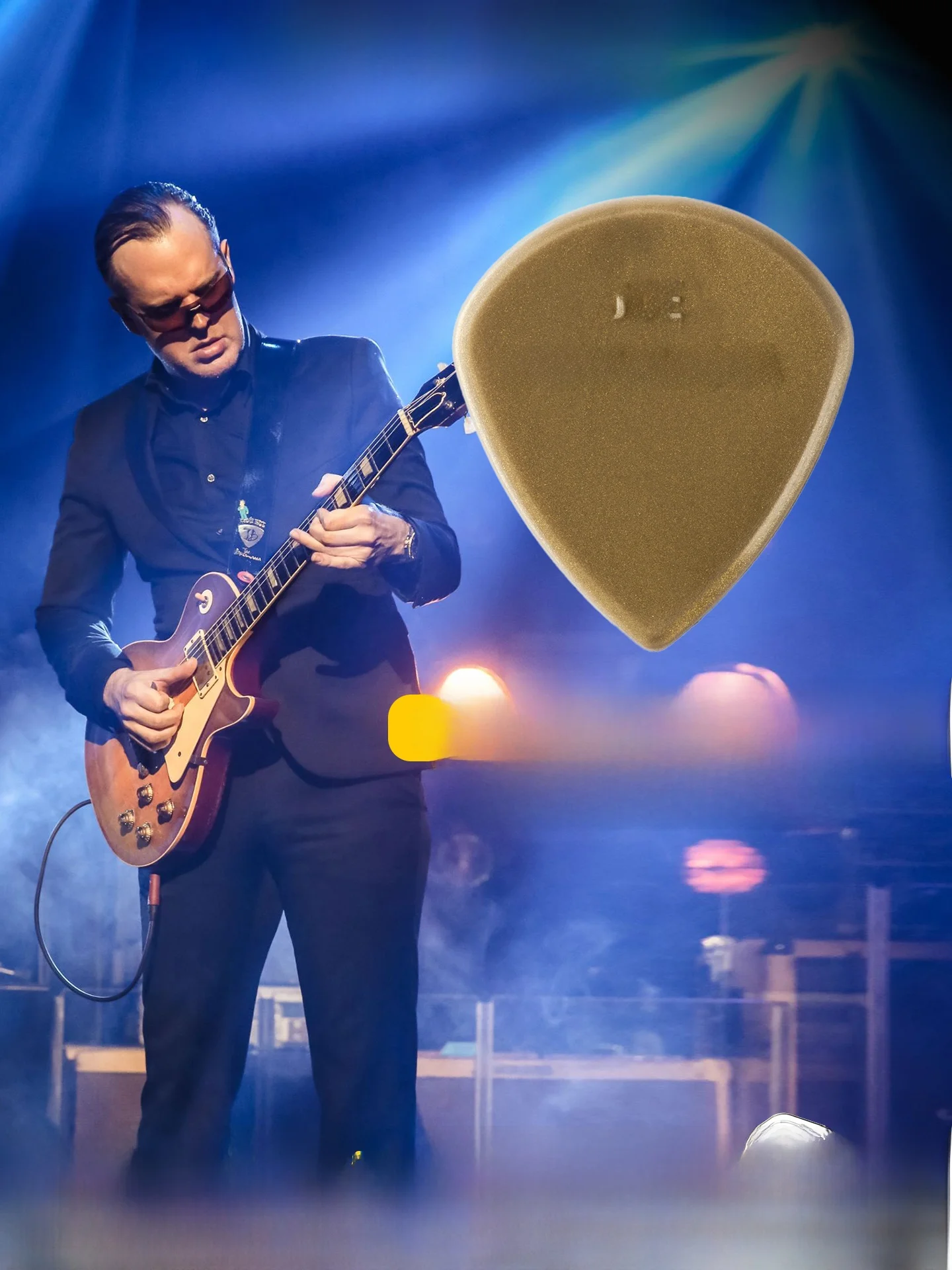 Palhetas de Nylon Dunlop Joe Bonamassa Signature para Guitarra - Palhetas de Madeira para Tocar Rápido em Guitarras Folk