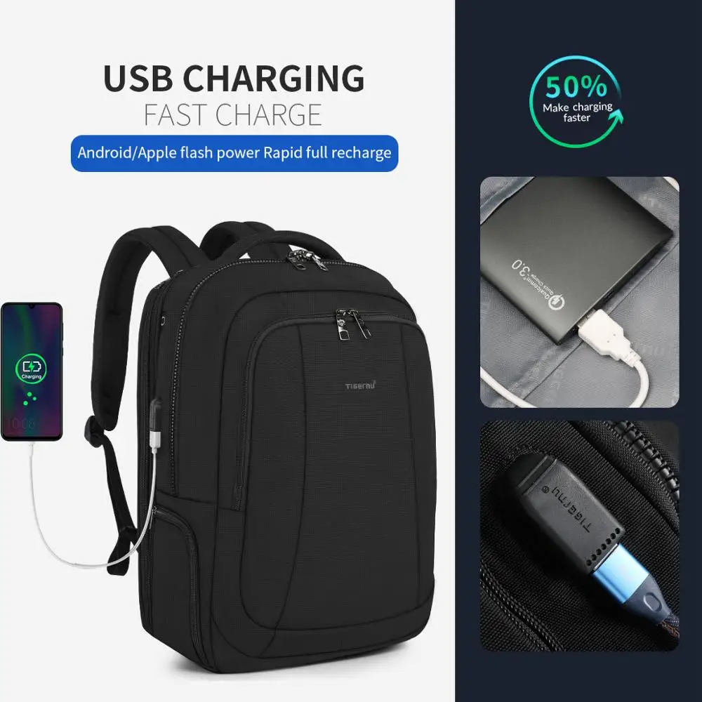 Garanzia a vita zaino da uomo borsa da zaino per Laptop da 17.3 pollici per uomo borsa da viaggio di grande capacità da 39 litri borse antifurto per
