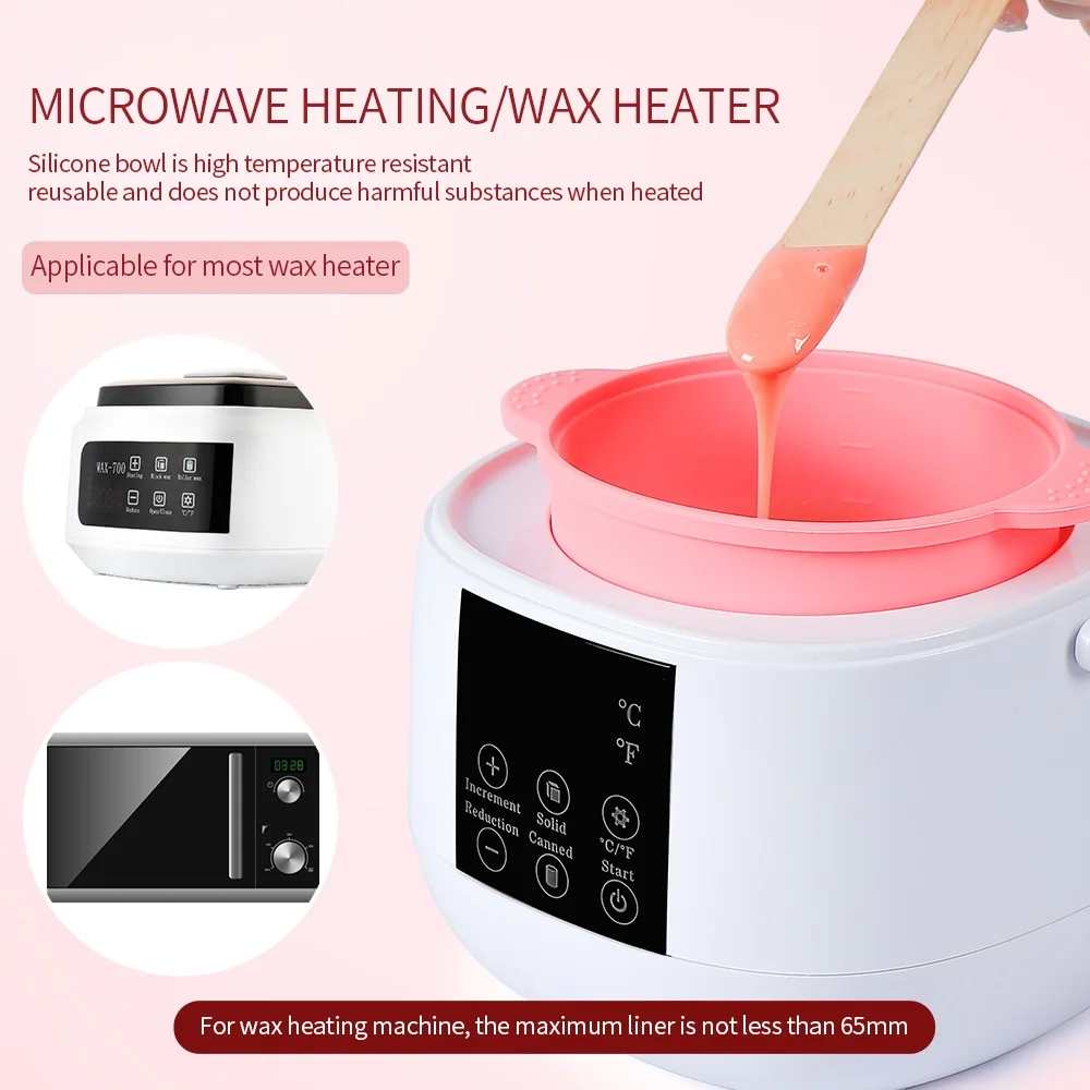 400ML Silicone Bowl For Wax Heater Heat-resisting Silica Gel Reusable Waxing Pot Hair Removal Wax Beans Microwave Heating Bowl