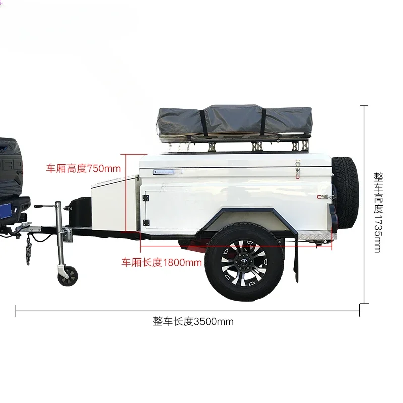 Off-road trailer, outdoor camping car, camping trailer, trailer, trailer and independent suspension within 700kg.