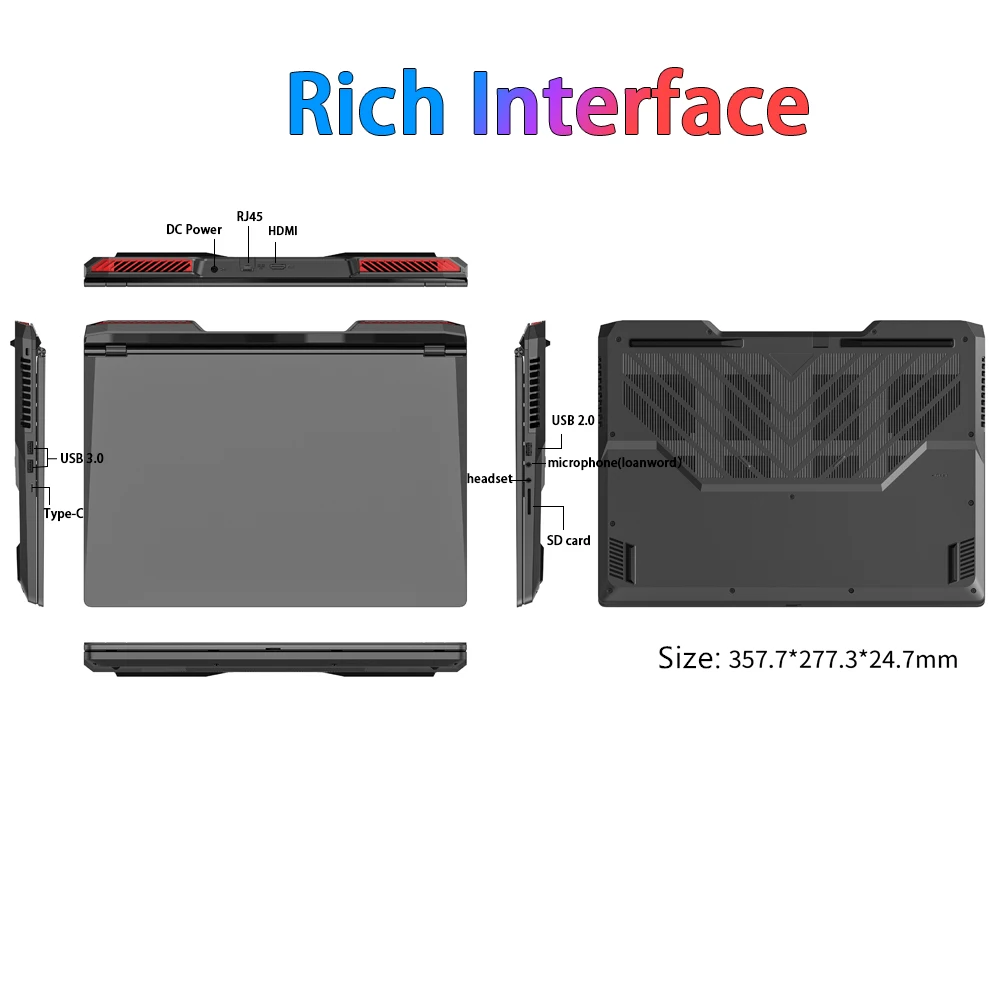 QMDZ 64GB Rom 16 Cal 2560x1600 IPS Laptop do gier I7 12650H NVIDIA RTX 3060 6GB Notebook z odciskami palców 11 10 Pro Pcie Nvme