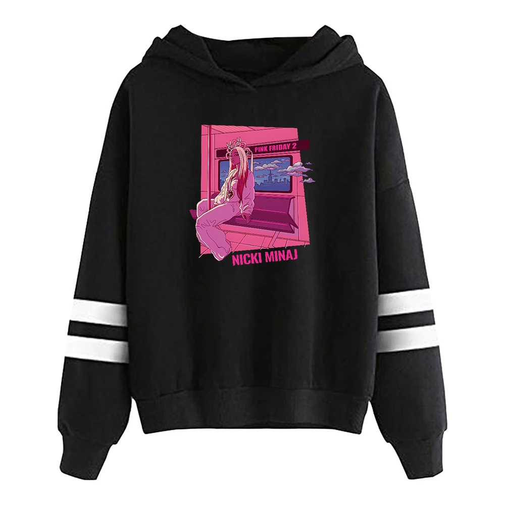 

Nicki Minaj Pink Friday 2 Album Hoodie Pocketless Parallel Bars Sleeve Streetwear Women Men Hooded Sweatshirt Fashion Clothes